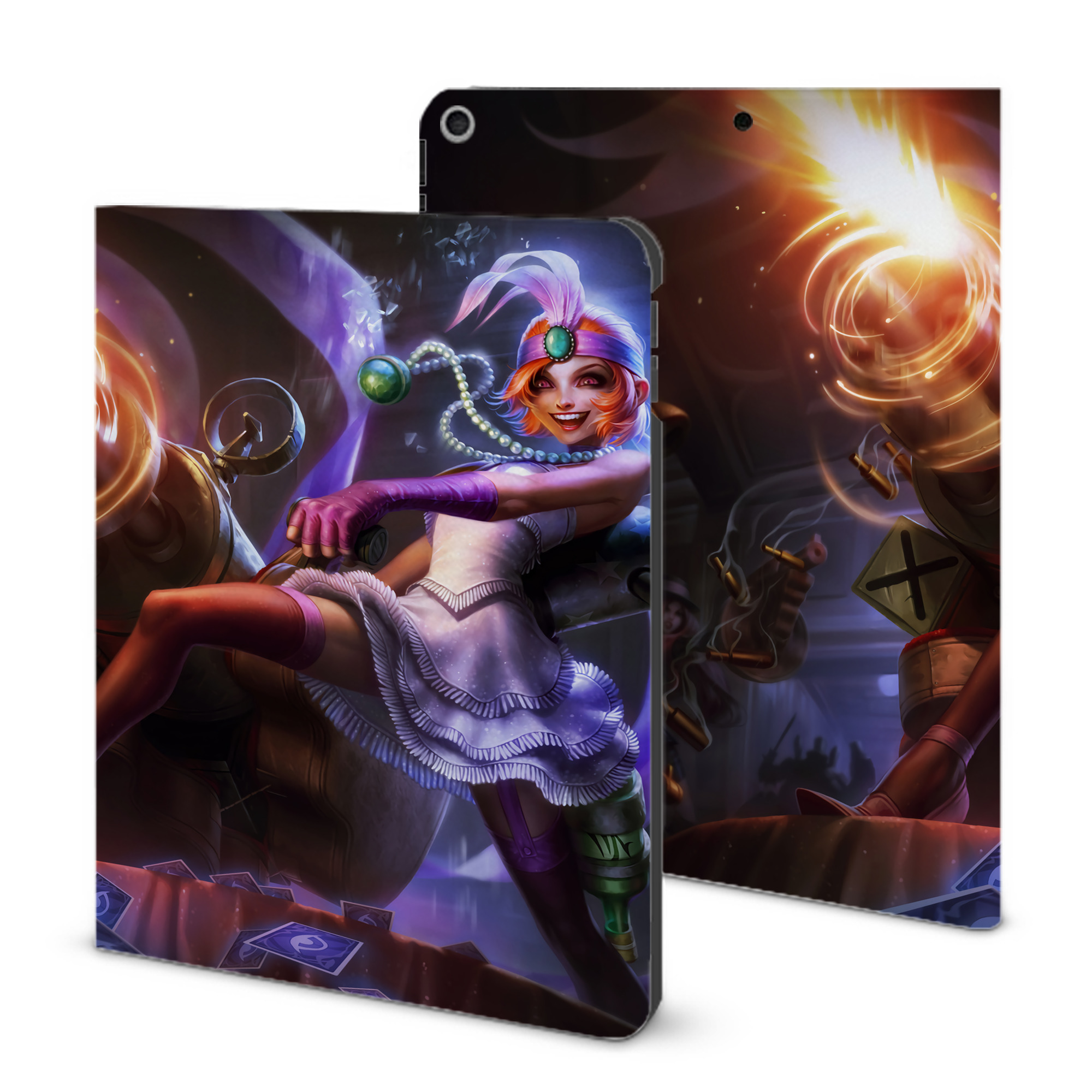 （画像用） リーグ・オブ・レジェンド League of Legends LOL IPad ケース ブック型 PUレザー TPU 耐衝撃 軽量 薄型 ペン収納なし 全面保護 IPad 各モデル対応